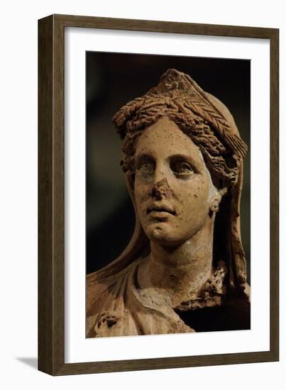 Statue of Demeter, 4Th-3Rd Century (Clay)-Roman-Framed Giclee Print