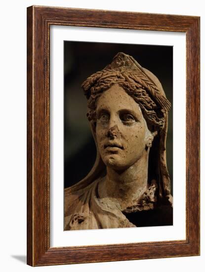 Statue of Demeter, 4Th-3Rd Century (Clay)-Roman-Framed Giclee Print