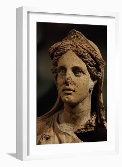 Statue of Demeter, 4Th-3Rd Century (Clay)-Roman-Framed Giclee Print