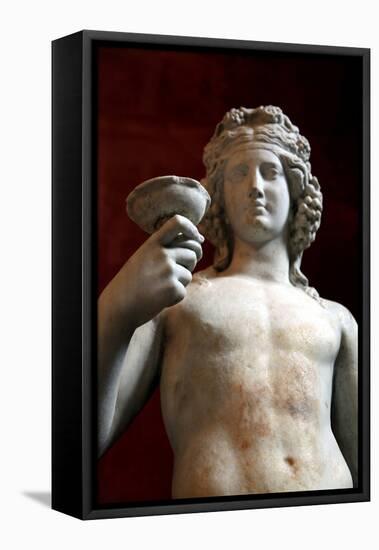 Statue of Dionysus, God of Wine and Patron of Wine Making-null-Framed Premier Image Canvas