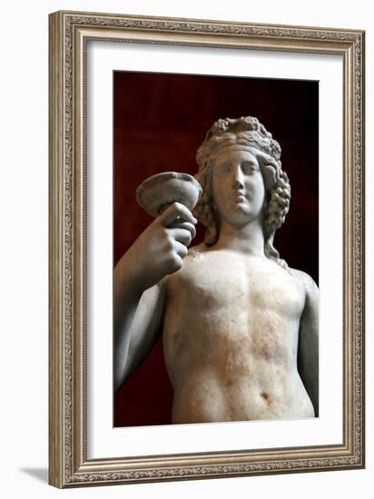 Statue of Dionysus, God of Wine and Patron of Wine Making-null-Framed Photographic Print