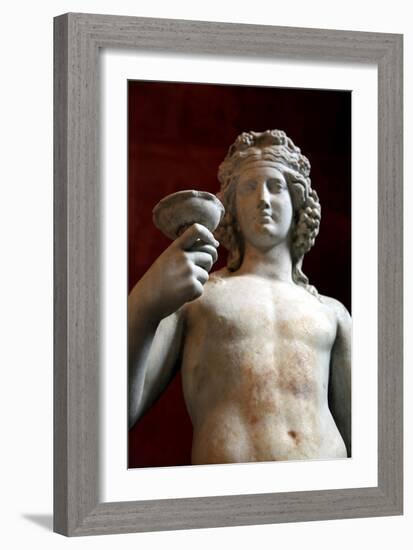 Statue of Dionysus, God of Wine and Patron of Wine Making-null-Framed Photographic Print