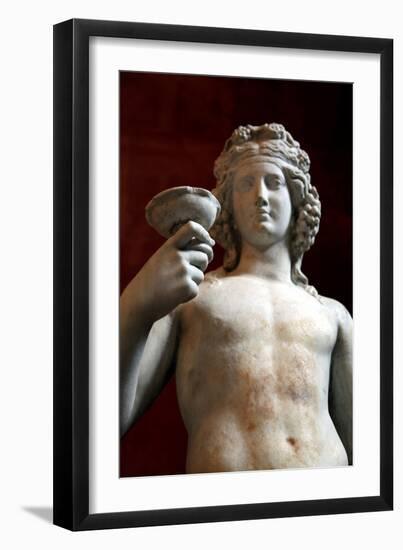 Statue of Dionysus, God of Wine and Patron of Wine Making-null-Framed Photographic Print