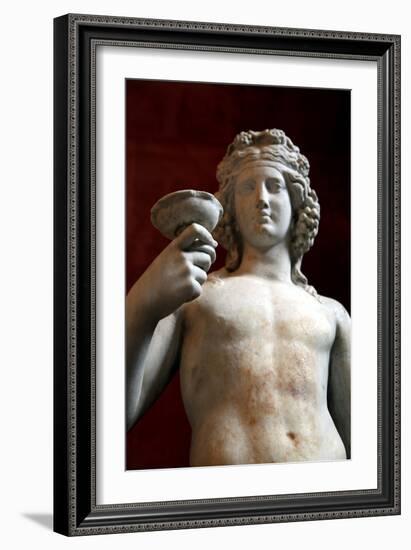 Statue of Dionysus, God of Wine and Patron of Wine Making-null-Framed Photographic Print