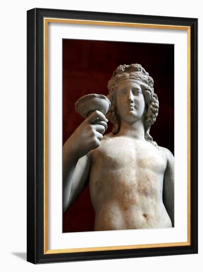 Statue of Dionysus, God of Wine and Patron of Wine Making-null-Framed Photographic Print