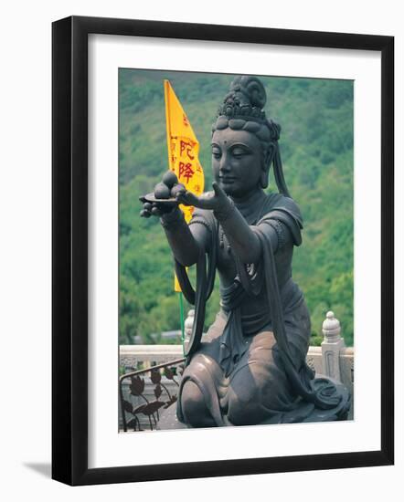 Statue of Disciple of Tian Tan Buddha-Stewart Cohen-Framed Photographic Print