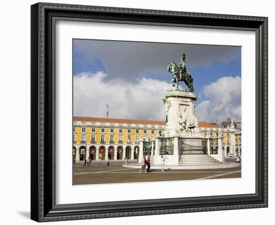 Statue of Dom Jose in Praca Do Comercio, Baixa District, Lisbon, Portugal, Europe-Richard Cummins-Framed Photographic Print