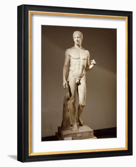 Statue of Doryphorus or Spear Carrier from a Greek Original-null-Framed Photographic Print