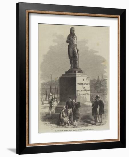 Statue of Dr Jenner, Lately Erected at Boulogne-null-Framed Giclee Print