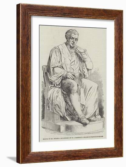 Statue of Dr Jenner, Sculptured by W C Marshall-null-Framed Giclee Print