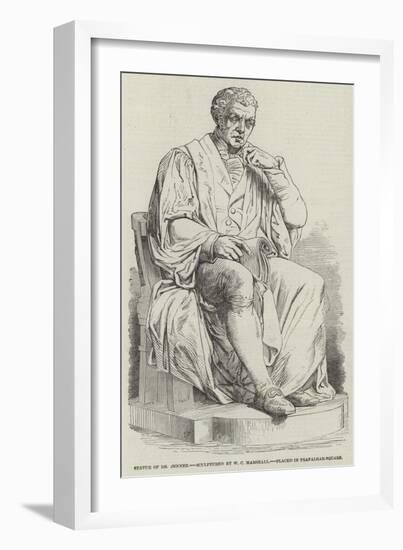 Statue of Dr Jenner, Sculptured by W C Marshall-null-Framed Giclee Print