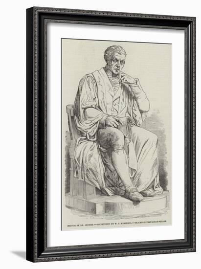 Statue of Dr Jenner, Sculptured by W C Marshall-null-Framed Giclee Print