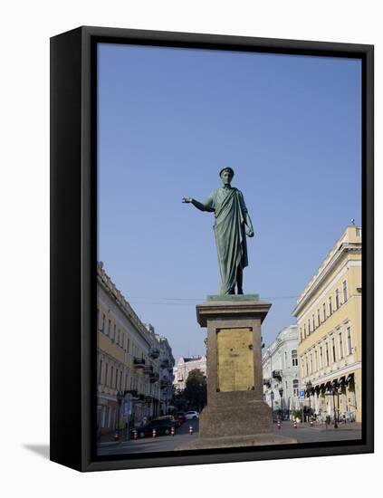 Statue of Duke De Richelieu, Odessa, Ukraine-Cindy Miller Hopkins-Framed Premier Image Canvas