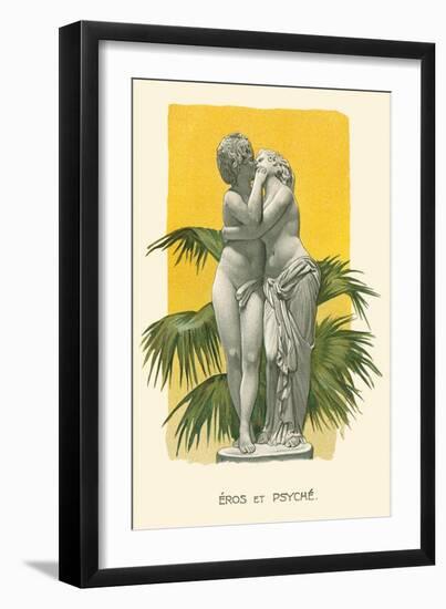 Statue of Eros and Psyche-null-Framed Art Print