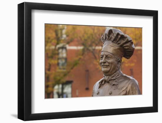 Statue of Famed Chef Boy-Ar-Dee, Omaha, Nebraska, USA-Walter Bibikow-Framed Photographic Print