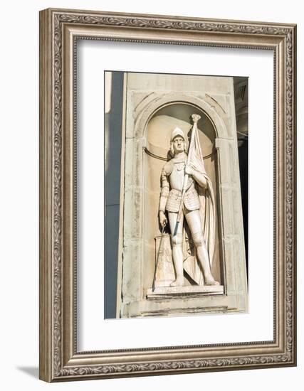 Statue of Fancesco Ferrucci, Uffizi, Florence (Firenze), UNESCO World Heritage Site, Tuscany, Italy-Nico Tondini-Framed Photographic Print