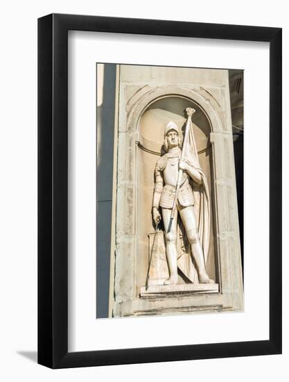 Statue of Fancesco Ferrucci, Uffizi, Florence (Firenze), UNESCO World Heritage Site, Tuscany, Italy-Nico Tondini-Framed Photographic Print