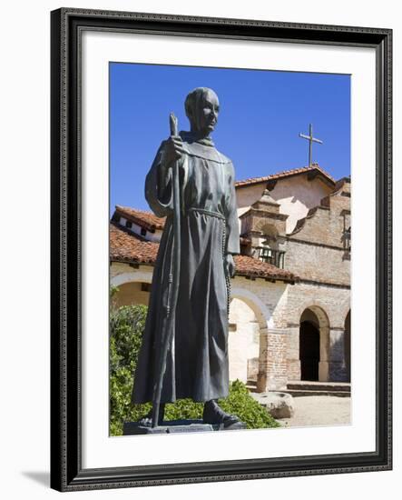 Statue of Father Junipero Serra Outside Mission San Antonio, Monterey County, California, United St-Richard Cummins-Framed Photographic Print