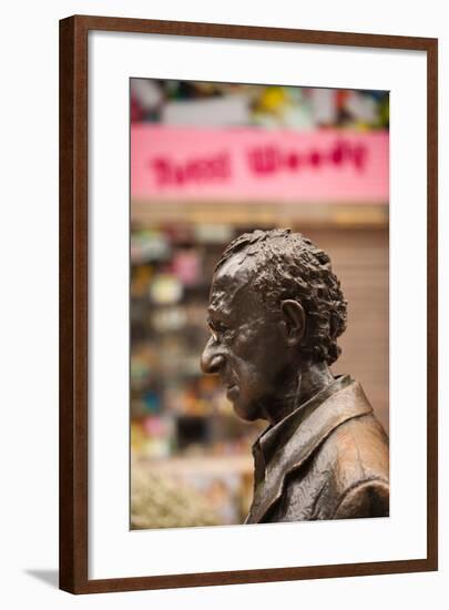 Statue of film director Woody Allen, Oviedo, Asturias Province, Spain-null-Framed Photographic Print