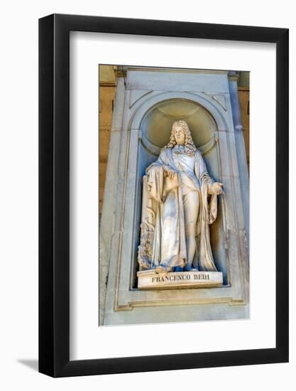 Statue of Francesco Redi, Uffizi, Florence (Firenze), UNESCO World Heritage Site, Tuscany, Italy-Nico Tondini-Framed Photographic Print