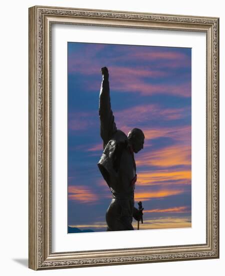 Statue of Freddy Mercury, Montreux, Canton Vaud, Switzerland, Europe-Angelo Cavalli-Framed Photographic Print