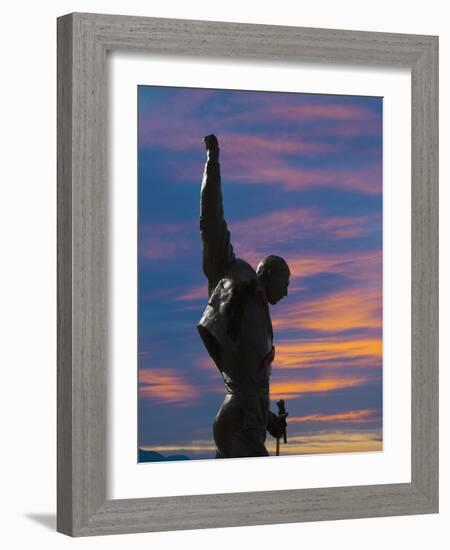 Statue of Freddy Mercury, Montreux, Canton Vaud, Switzerland, Europe-Angelo Cavalli-Framed Photographic Print