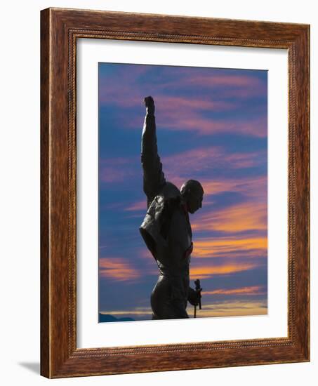 Statue of Freddy Mercury, Montreux, Canton Vaud, Switzerland, Europe-Angelo Cavalli-Framed Photographic Print