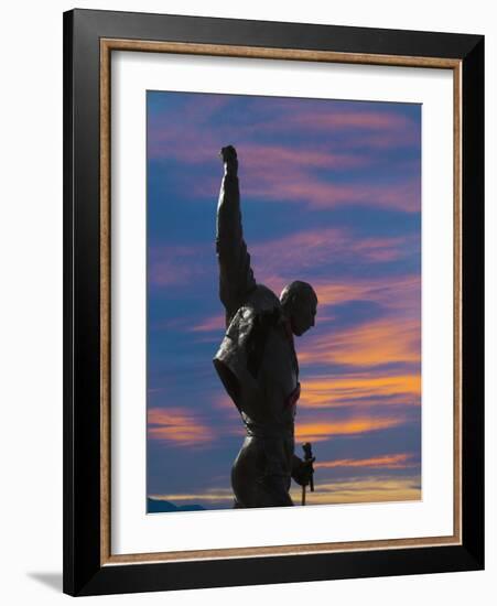 Statue of Freddy Mercury, Montreux, Canton Vaud, Switzerland, Europe-Angelo Cavalli-Framed Photographic Print