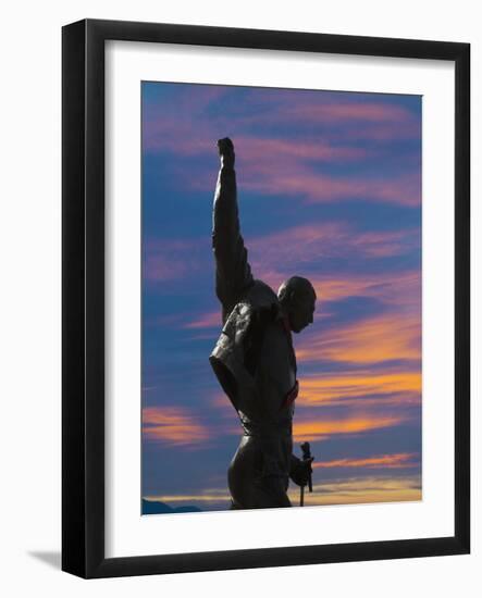 Statue of Freddy Mercury, Montreux, Canton Vaud, Switzerland, Europe-Angelo Cavalli-Framed Photographic Print