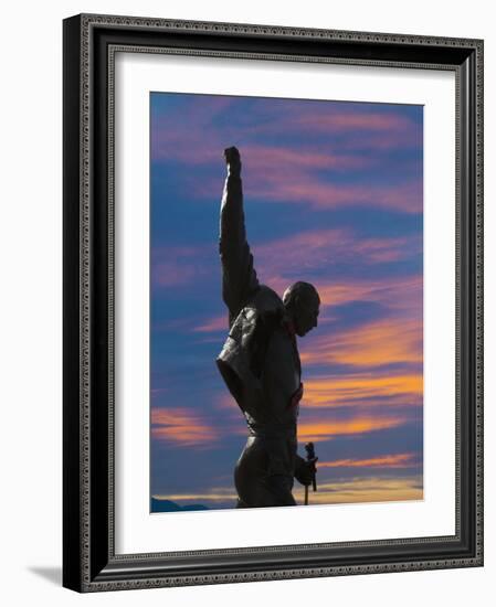 Statue of Freddy Mercury, Montreux, Canton Vaud, Switzerland, Europe-Angelo Cavalli-Framed Photographic Print