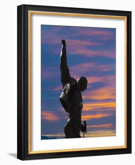 Statue of Freddy Mercury, Montreux, Canton Vaud, Switzerland, Europe-Angelo Cavalli-Framed Photographic Print