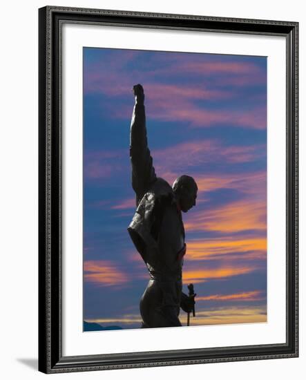 Statue of Freddy Mercury, Montreux, Canton Vaud, Switzerland, Europe-Angelo Cavalli-Framed Photographic Print