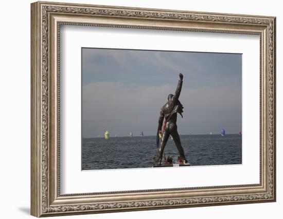 Statue of Freddy Mercury, Montreux, Canton Vaud, Switzerland, Europe-Angelo Cavalli-Framed Photographic Print