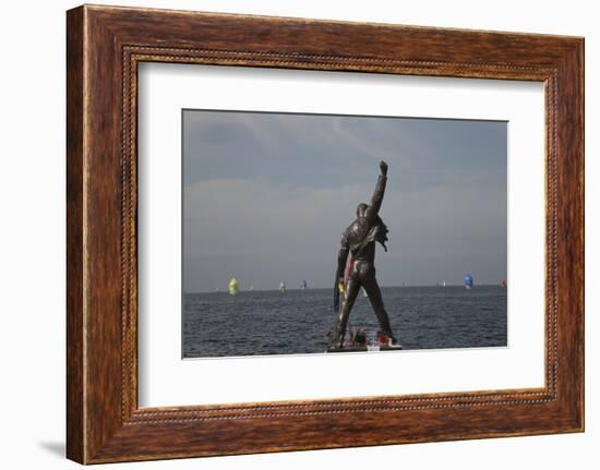 Statue of Freddy Mercury, Montreux, Canton Vaud, Switzerland, Europe-Angelo Cavalli-Framed Photographic Print