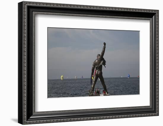 Statue of Freddy Mercury, Montreux, Canton Vaud, Switzerland, Europe-Angelo Cavalli-Framed Photographic Print