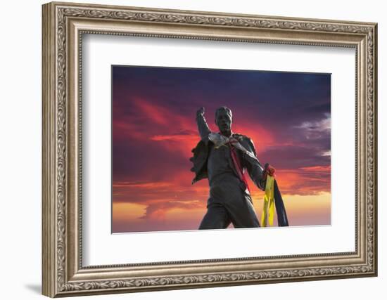 Statue of Freddy Mercury, Montreux, Canton Vaud, Switzerland, Europe-Angelo Cavalli-Framed Photographic Print