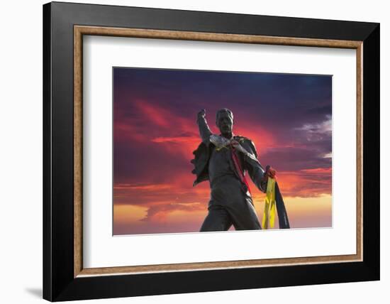 Statue of Freddy Mercury, Montreux, Canton Vaud, Switzerland, Europe-Angelo Cavalli-Framed Photographic Print