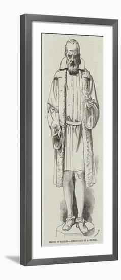 Statue of Galileo, Sculptured by a Munro-null-Framed Giclee Print