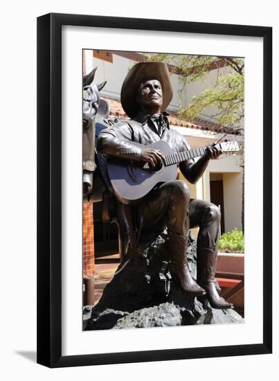 Statue of Gene Autry at the Autry National Center and Museum of the American West in Griffith…-null-Framed Photographic Print