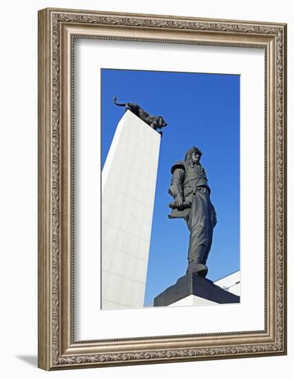 Statue of General Dr Milan Rastislav Stefanik, Bratislava, Slovakia, Europe-Christian Kober-Framed Photographic Print