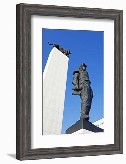 Statue of General Dr Milan Rastislav Stefanik, Bratislava, Slovakia, Europe-Christian Kober-Framed Photographic Print