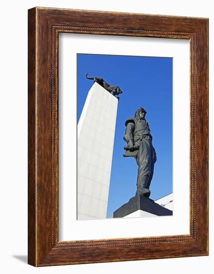 Statue of General Dr Milan Rastislav Stefanik, Bratislava, Slovakia, Europe-Christian Kober-Framed Photographic Print