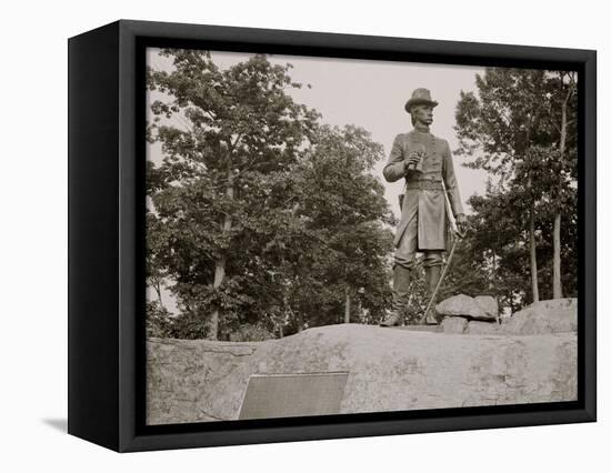 Statue of General Warren, Gettysburg, Pa.-null-Framed Stretched Canvas