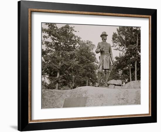 Statue of General Warren, Gettysburg, Pa.-null-Framed Photo