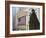 Statue of George Washington in Front of the Federal Building and the New York Stock Exchange-Amanda Hall-Framed Photographic Print