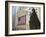 Statue of George Washington in Front of the Federal Building and the New York Stock Exchange-Amanda Hall-Framed Photographic Print