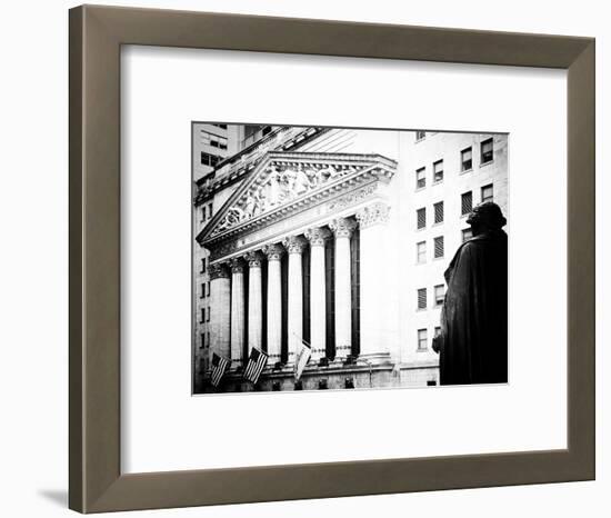 Statue of George Washington, New York Stock Exchange Building, Wall Street, Manhattan, NYC-Philippe Hugonnard-Framed Photographic Print