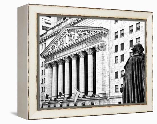 Statue of George Washington, New York Stock Exchange Building, Wall Street, Manhattan, NYC-Philippe Hugonnard-Framed Premier Image Canvas