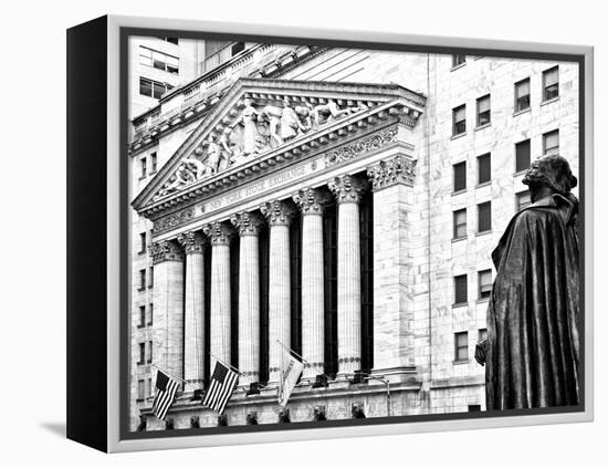 Statue of George Washington, New York Stock Exchange Building, Wall Street, Manhattan, NYC-Philippe Hugonnard-Framed Premier Image Canvas