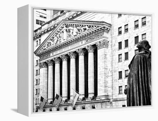 Statue of George Washington, New York Stock Exchange Building, Wall Street, Manhattan, NYC-Philippe Hugonnard-Framed Premier Image Canvas